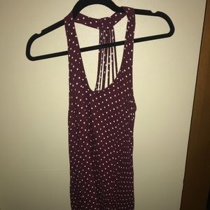 Burgundy and white sundress